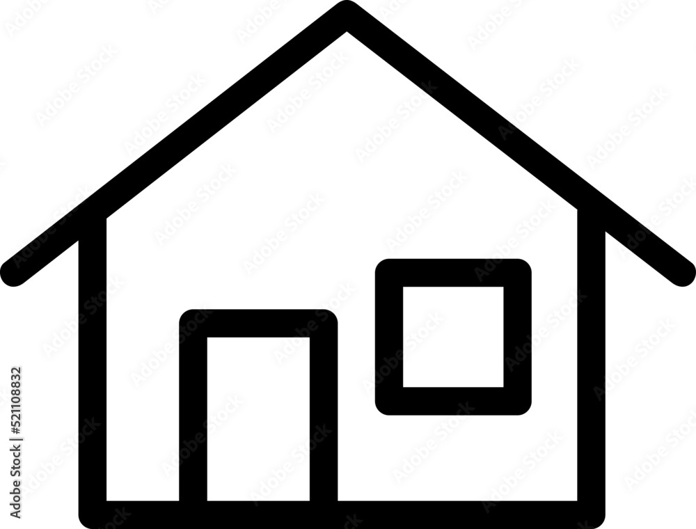House line icon. Vector symbol in trendy flat style on white background. Web sing for design..eps House line icon. Vector symbol in trendy flat style on white background. Web sing for design..eps