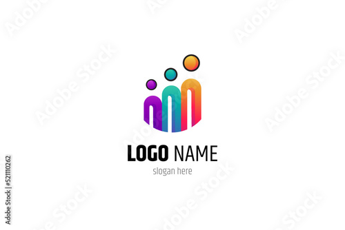 family or unity people logo with multiple colors