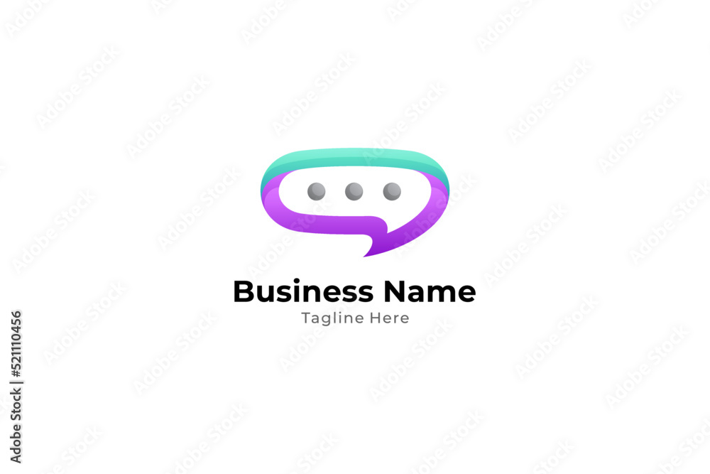 Obraz premium bubble chat, message logo template