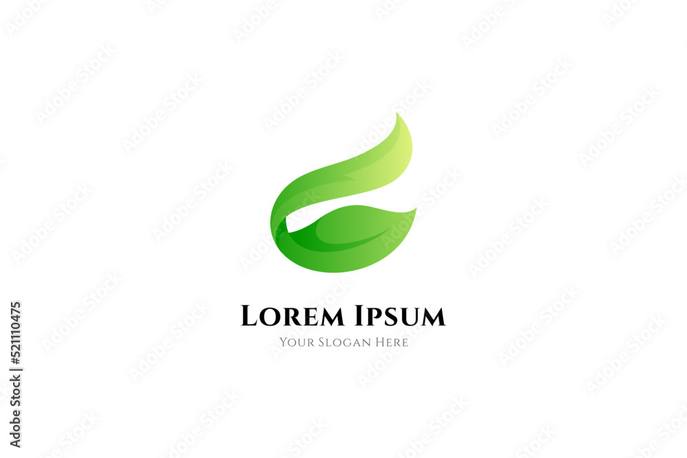 Fototapeta premium leaf letter G creative logo concept in gradient green color