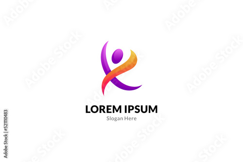 Free Download people letter X creative logo design - GFXLoad