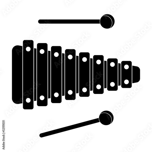 xylophone musical instrument icon isolated