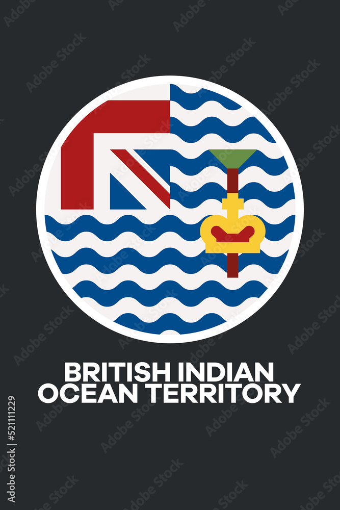 Poster with the flag of British Indian Ocean Territory