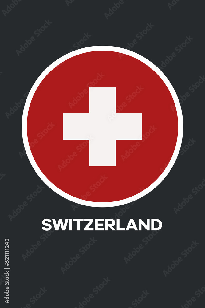 Poster with the flag of Switzerland Poster with the flag of Switzerland