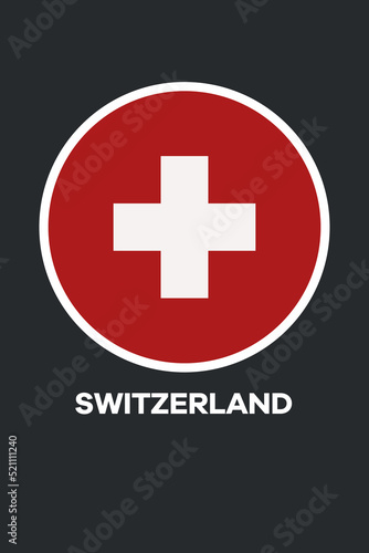 Poster with the flag of Switzerland