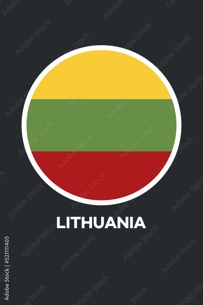 Poster with the flag of Lithuania Poster with the flag of Lithuania