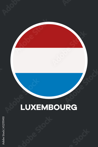 Poster with the flag of Luxembourg