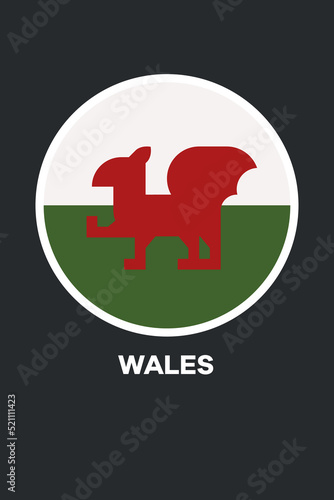 Poster with the flag of Wales