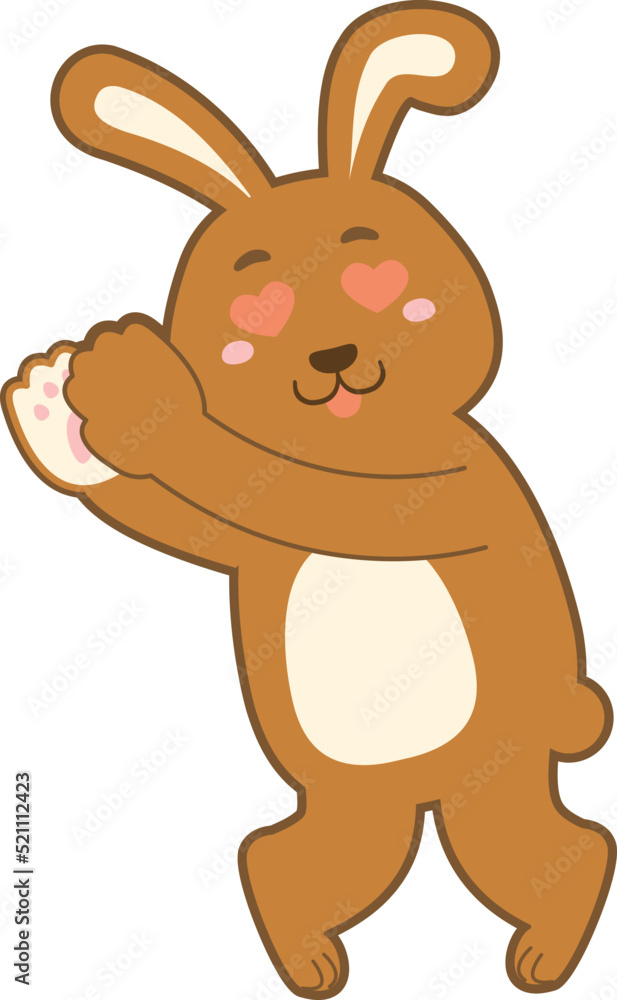 Rabbit with heart eyes (brown) 2023 Rabbit with heart eyes (brown) 2023