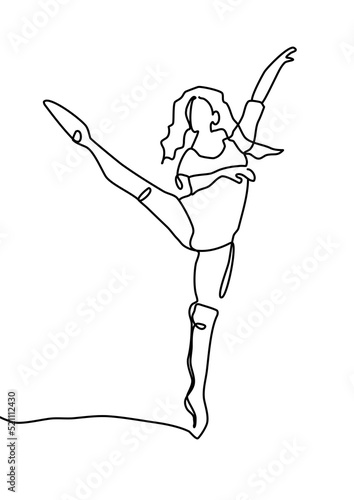 One continuous line drawing, exercise time for yoga 