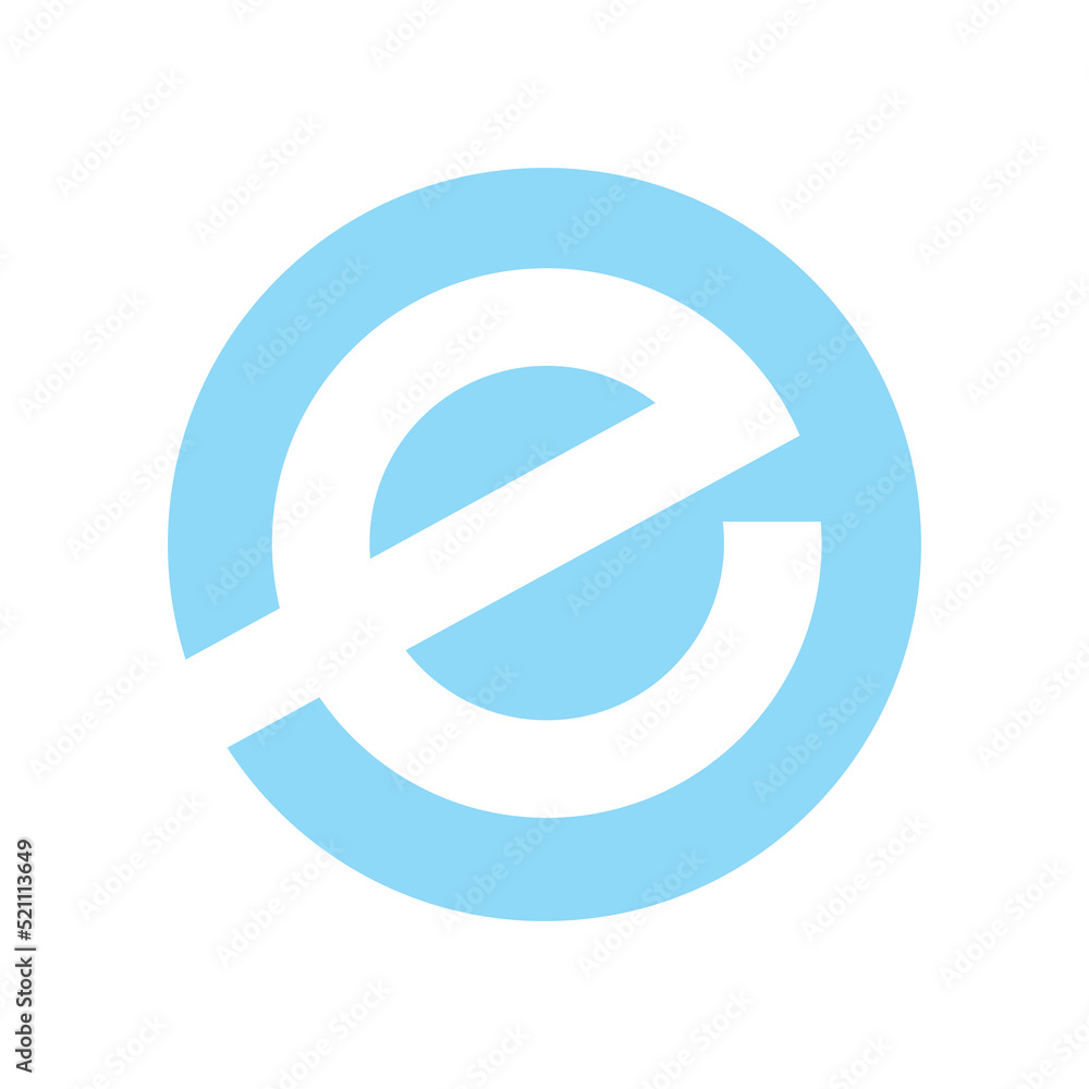 Obraz premium Letter e logo icon vector in a circle 