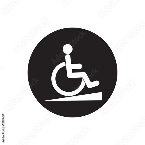 Disabled icon wheelchair symbol vector illustration sign