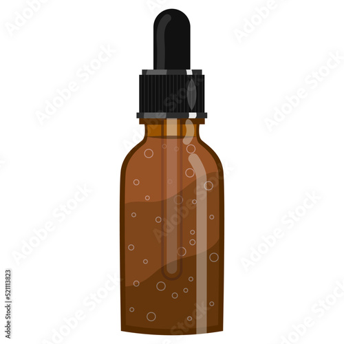 Bottle of cosmetic serum on...