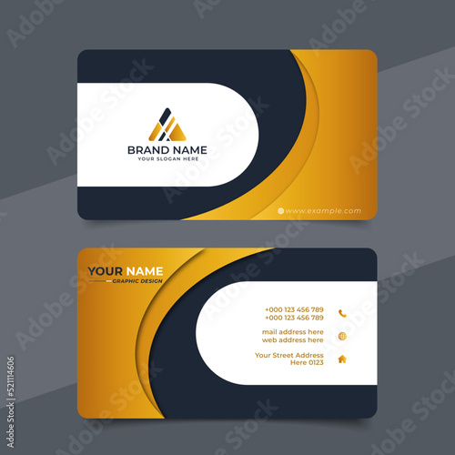 Black and gold luxury business card design template