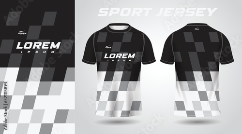 black white shirt sport jersey design