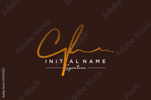 Initial CF signature logo template vector. Hand drawn Calligraphy lettering Vector illustration.