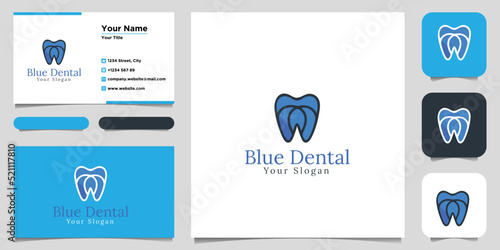 dental vector logo icon illustration symbol logo design business card