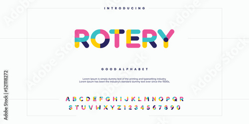 Abstract minimal modern alphabet fonts. Typography technology vector illustration