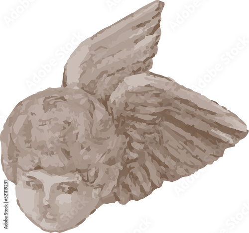 天使 飾り 神話 絵画 水彩 油絵 西洋絵画 アート 手描き 芸術 イラスト素材