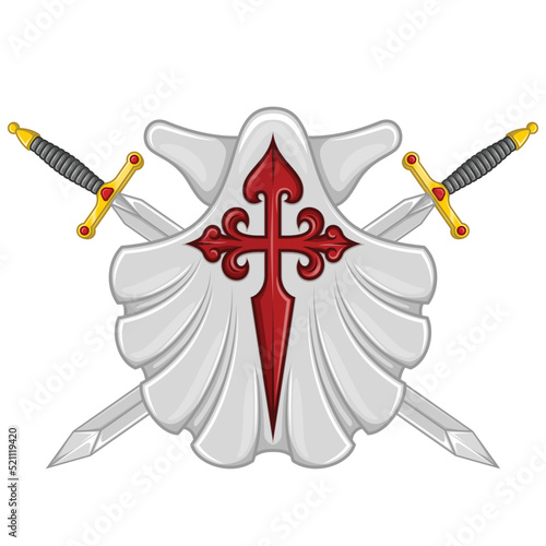 Venera design with the cross of Santiago