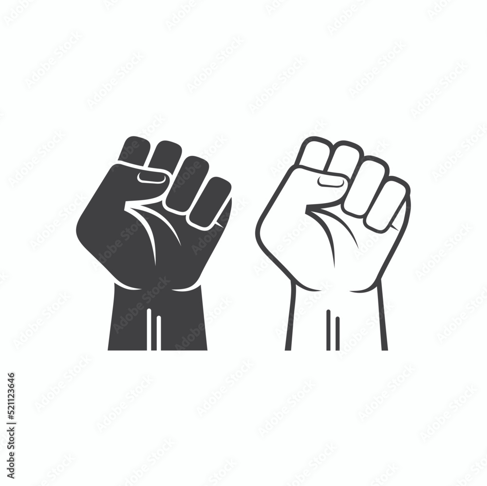 Fototapeta premium illustration of hands clenched, vector art.
