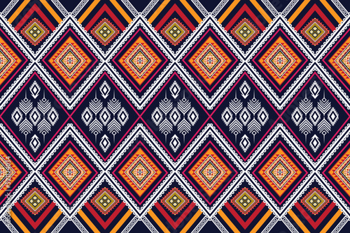 Wallpaper Mural Geometric ethnic flower pattern for background,fabric,wrapping,clothing,wallpaper,Batik,carpet,embroidery style. Torontodigital.ca
