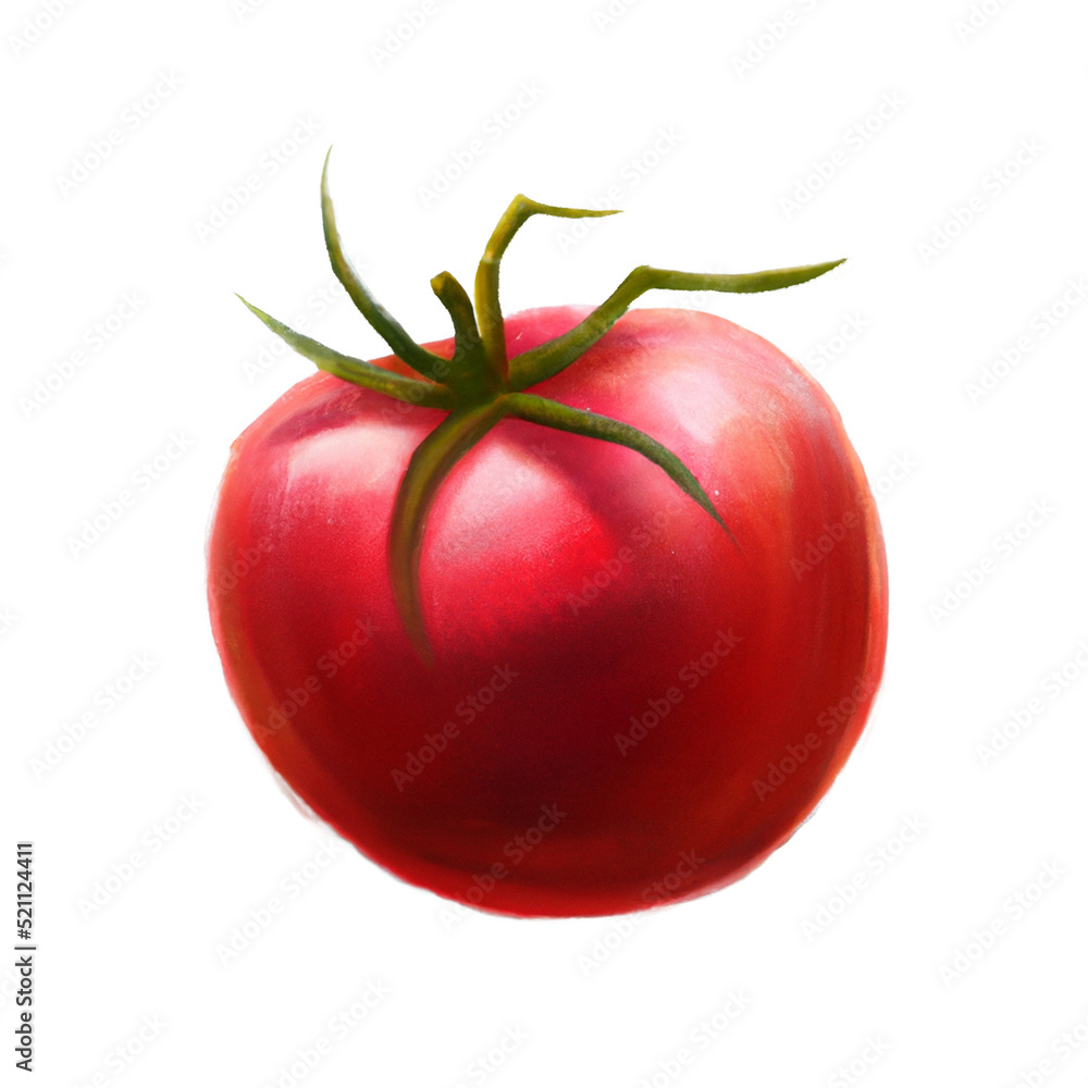 custom made wallpaper toronto digitalvegetable tomato food - isolated illustration transparent background - digital painting