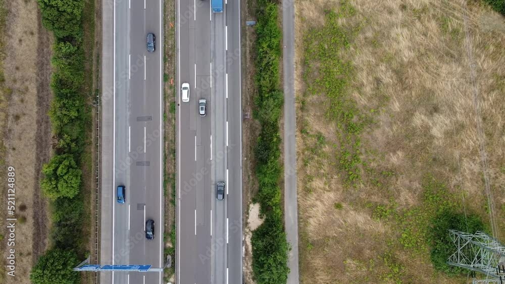 Unique arial shot of German Auto Bahn Unique arial shot of German Auto Bahn