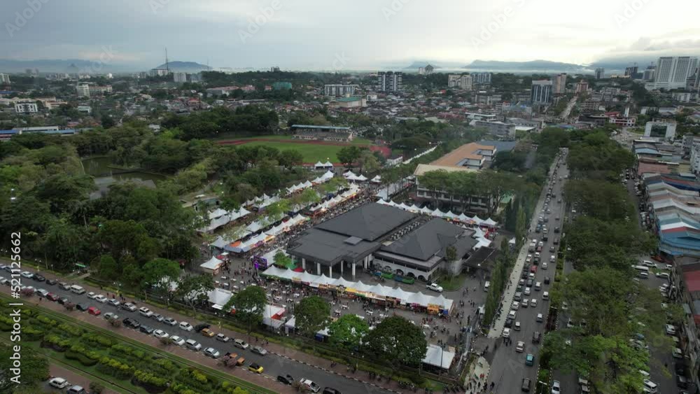 Kuching, Malaysia - August 1, 2022: The Annual Kuching Festival Street Fair Kuching, Malaysia - August 1, 2022: The Annual Kuching Festival Street Fair