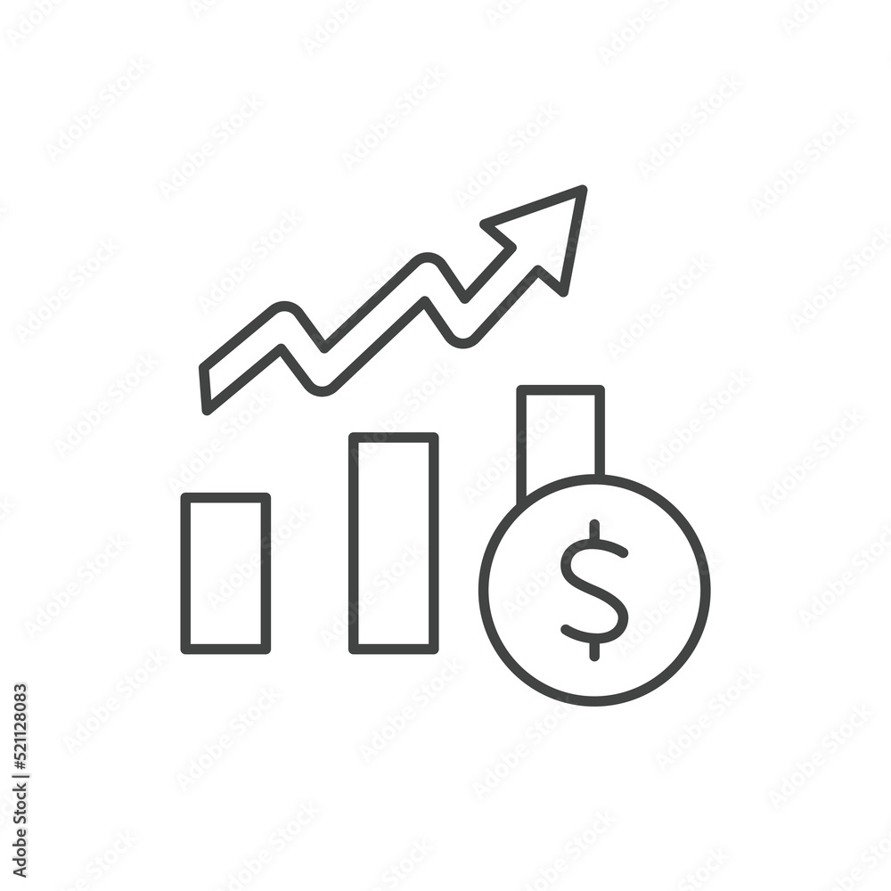 Profit growth icons symbol vector elements for infographic web Profit growth icons symbol vector elements for infographic web