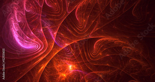 3D rendering abstract colorful fractal light background