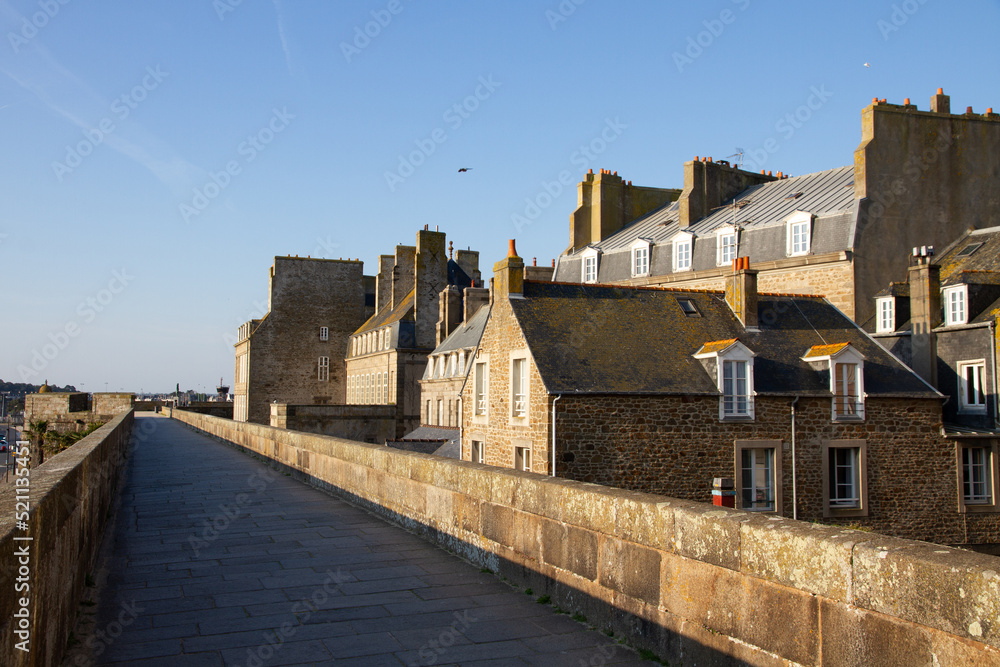 Fortified walls and city of Saint-Malo, Brittany, France Fortified walls and city of Saint-Malo, Brittany, France