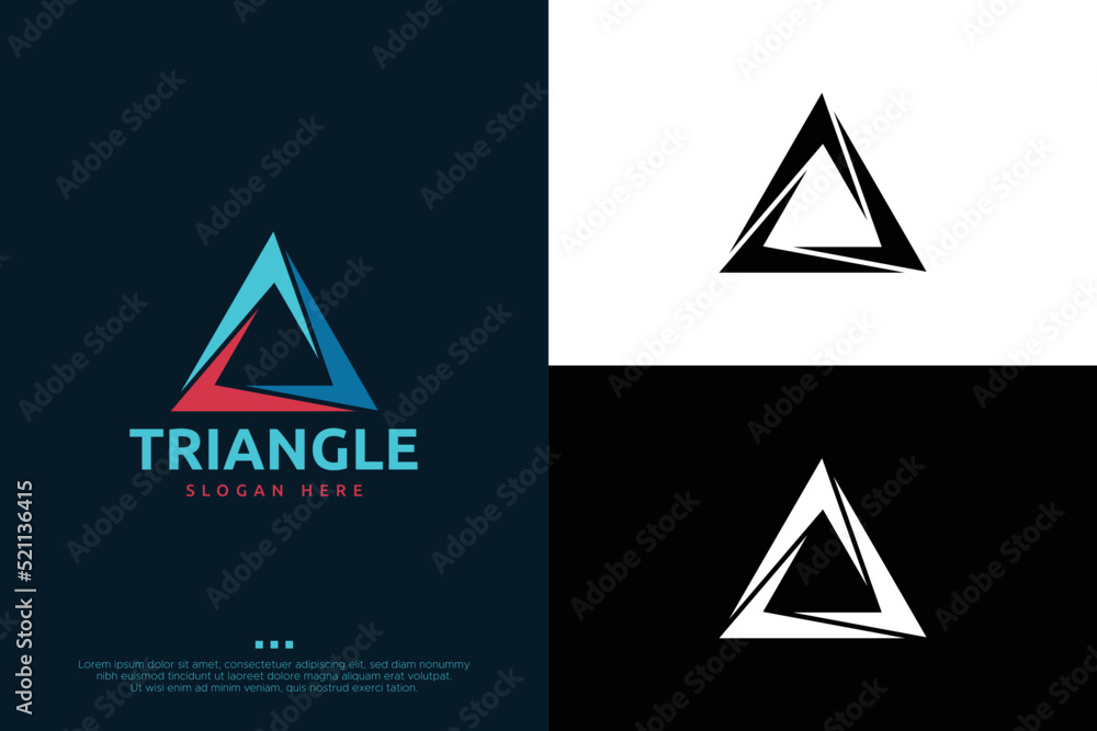 Abstract triangle logo design template Abstract triangle logo design template