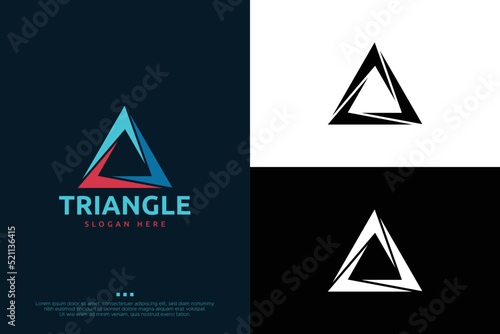 Abstract triangle logo design template