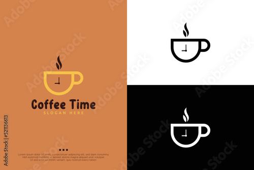 Coffee time logo design template