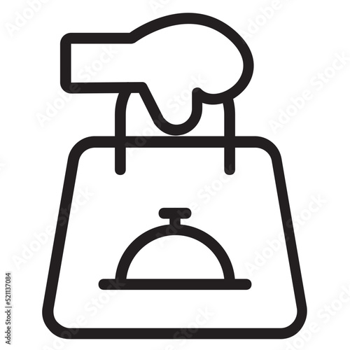 Food delivery , Online Delivery Service outline icon.