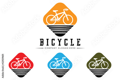 Bike Logo Icon Vector, vehicle for sports, racing, casual, downhill, retro template
