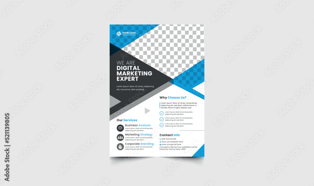 Fototapeta premium Corporate Flyer Design Template