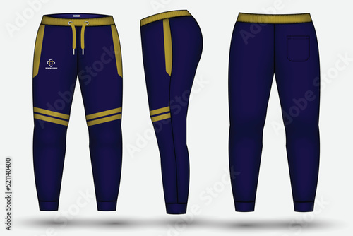  Trouser design template for technical fashion illustration and trousers pant design for Sweatpants design and mockup