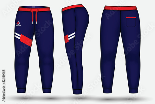  Trouser design template for technical fashion illustration and trousers pant design for Sweatpants design and mockup