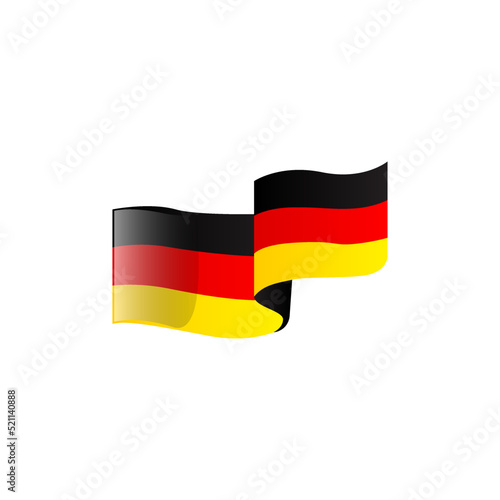 Wavy flag germany illustration vector design isolated