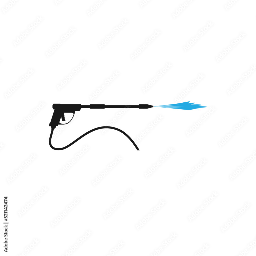 Pressure washing gun logo template Stock Vector | Adobe Stock