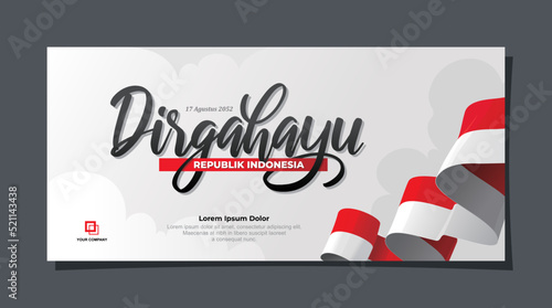 Dirgahayu Indonesia Independence Day Banner Social Media Post Template