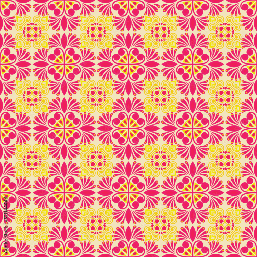 Garden Nature Seamless Pattern Floral Background Damask Aboriginal Ornament Art Garden Nature Seamless Pattern Floral Background Damask Aboriginal Ornament Art