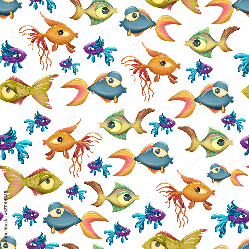 Seamless png fish pattern Seamless png fish pattern