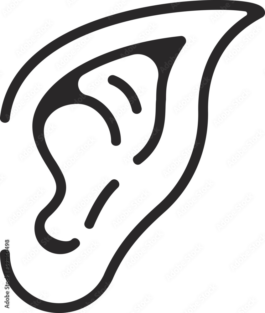 Elf Ear Icon. vector illustration. Elf Ear Icon. vector illustration.