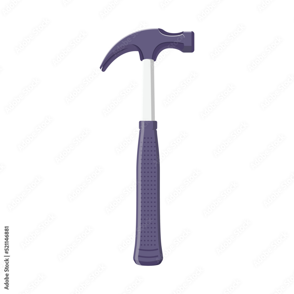Hammer Flat Illustration. Clean Icon Design Element on Isolated White Background Hammer Flat Illustration. Clean Icon Design Element on Isolated White Background