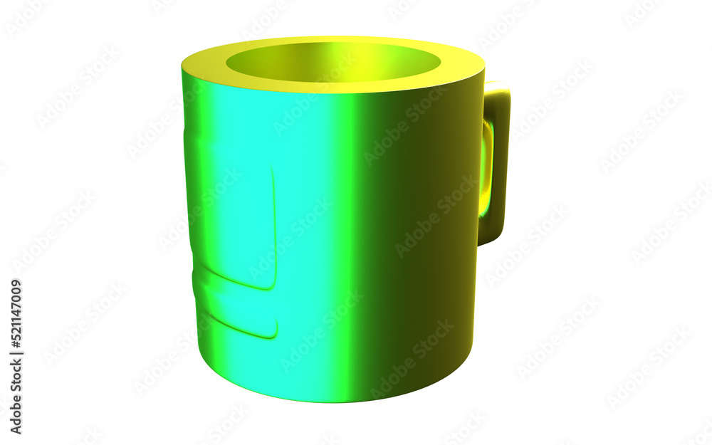 green metalic glass 3d green metalic glass 3d