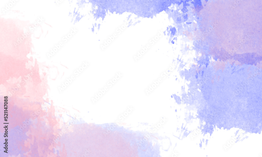 white background with blue pink brush