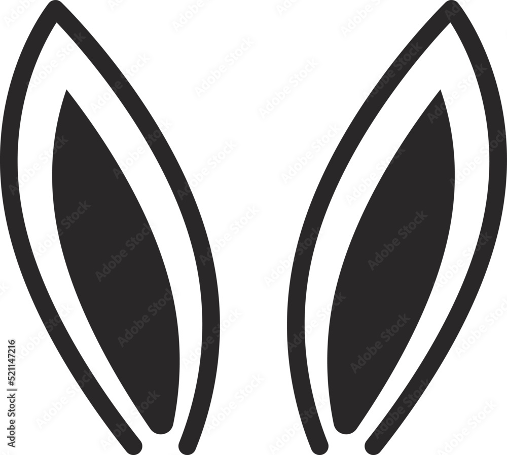 Bunny Ears Icon. vector illustration. Bunny Ears Icon. vector illustration.